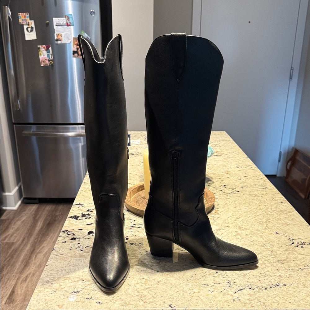 Black Leather Women's Boots
